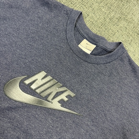 Nike Other - Y2K Nike T Shirt Men's XL Blue Spell Out Logo Silver Tag Vintage Athletic